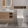 17 Stories 405mm L x 405mm W Marble Ceramic Circular Sink with Overflow