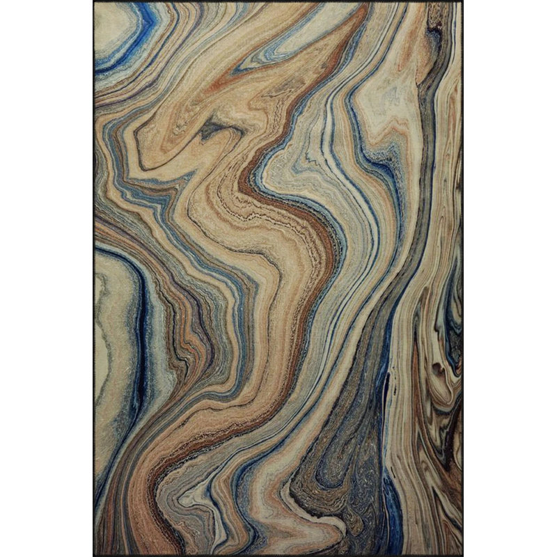 Tapis décoratif lavable à motif de surface Jupiter, Rond 4 pi