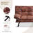 Multifunctional Upholstered Sofa Bed With Adjustable Armrests And Reclining Backs-85771478-85771476
