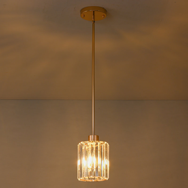 Modern Mini Crystal Pendant Light — Gold