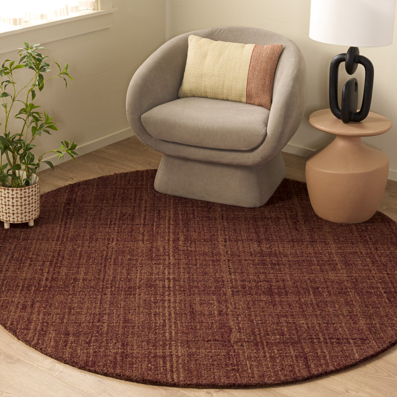 Renewal 251 Hand Tufted Performance No Pattern Rug, Round 6'