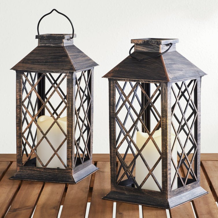 Abble 13 Solar Powered Outdoor Lantern with Electric Candle — ABBLE