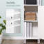 Armoire de rangement haute avec miroir