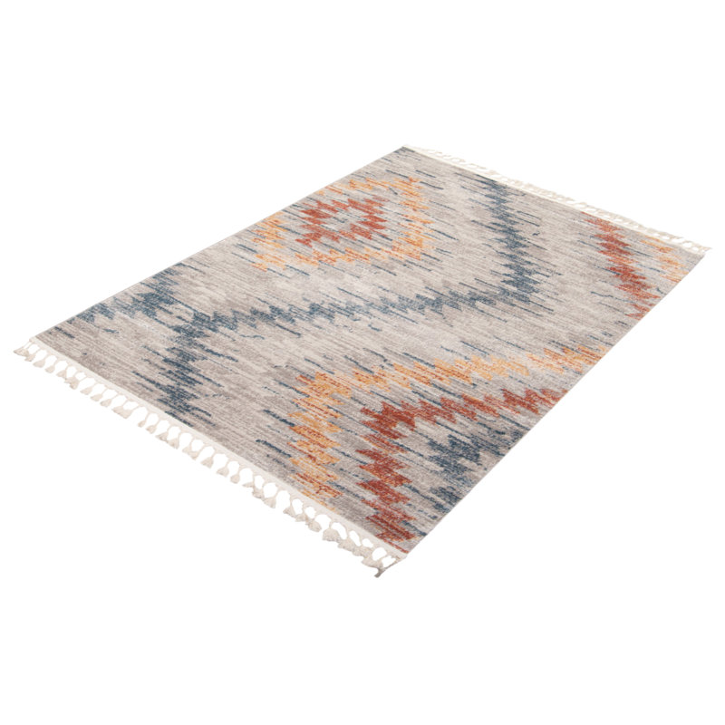 Tapis ivoire / bleu Abdul-Rahim, Rectangle 7 pi 10 po x 10 pi 5 po