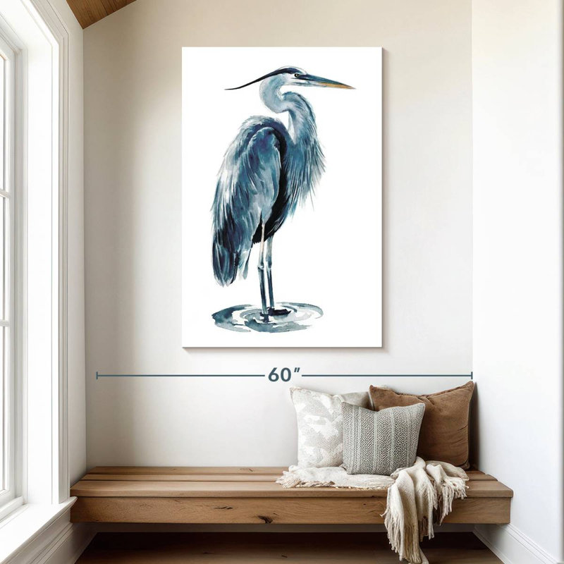 Héron bleu Brampt I, H 48 po x l 32 po