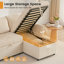 Canapé-lit rembourré 83,3 po avec rangement USB-1488358407