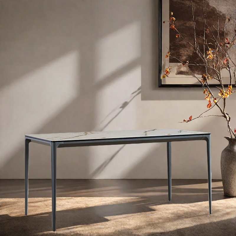 Table de salle à manger durable au design élégant., H 28,94 po x L 55,12 po x l 31,5 po