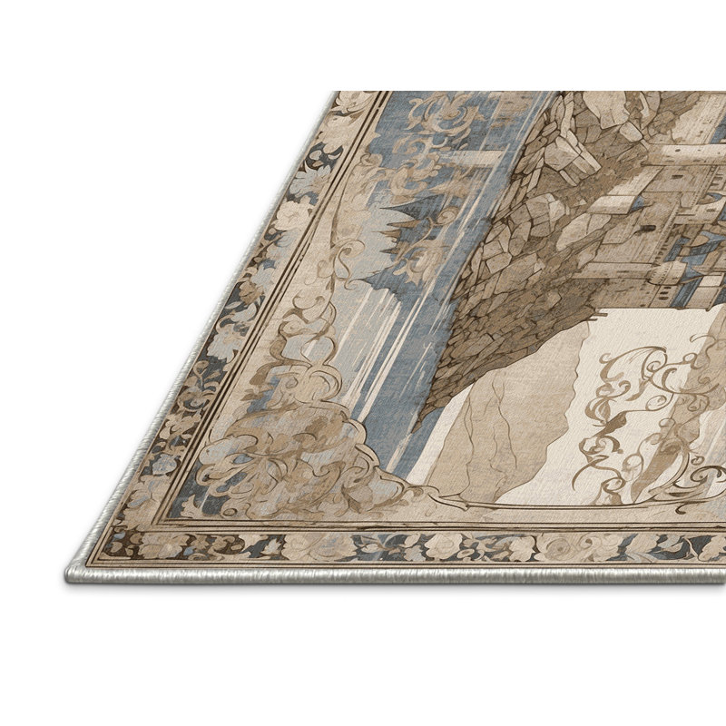 Moonlit Fortress Rug, Square 5'