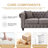 Velvet Chesterfield Sofa, 62" 2-Seater Couch with Rolled Arms & Button Tufted Design, Solid Wood Frame, Spring+Foam Cushions for Comfort, Dark Brown Wood Legs, for Living Room, Apartment, Office-652655325-652655324-652655323