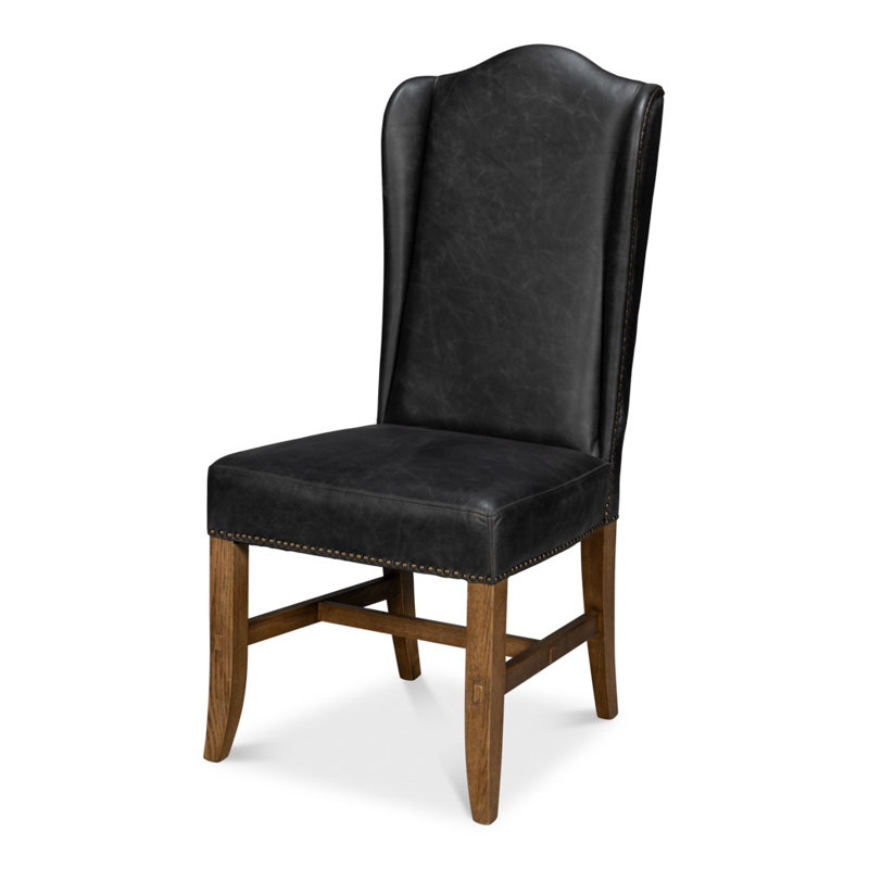 Leather Dining Chair, Black