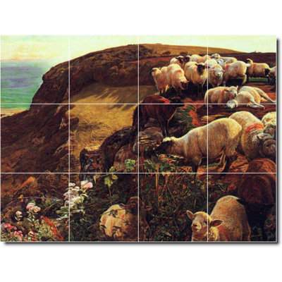 Carreau de céramique décorative 17 po x 12,75 po 4,25 po x 4,25 po