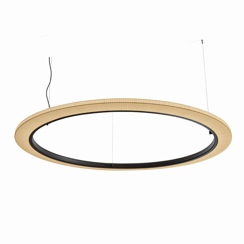 Roda 1 - Light Brown LED Single Pendant, Cream , 66 W