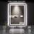 24X32 LED bathroom mirror with light, anti-fog, dimmable, backlight + front light