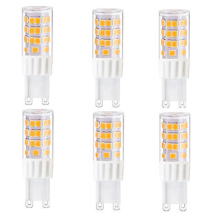 40 Watt Equivalent, G9 LED, Dimmable Light Bulb, (3000K) G9/Bi-Pin Base (Set of 6)
