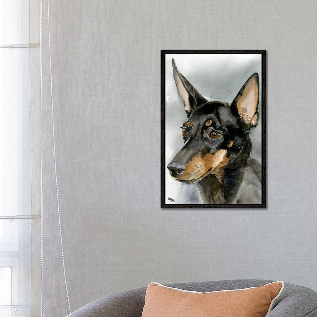 High Spirits - Toy Manchester Terrier von Judith Stein - Gallery-Wrapped Canvas Giclée on Canvas