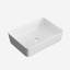 Lavabo-vasque rectangulaire moderne de 48 cm (18,9 po) à poser, en céramique blanche de qualité supérieure