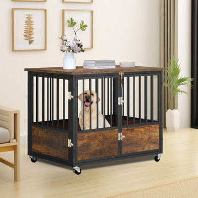 Archie & Oscar Industrial Heavy Duty Dog Crate Kennel with 2 Doors