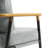 Dajauna Midcentury Modern Upholstered Metal Frame Chenille Arm Accent Chair-528104802