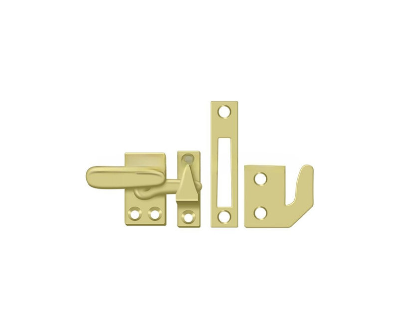 Hardware, Polished Brass, 1.3" H x 1.5 W x 0.5" D
