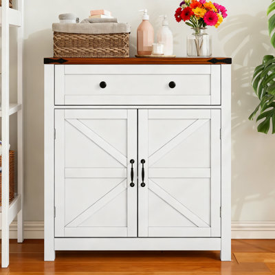 Everett Wooden Sideboard with Drawer & Adjustable Shelf