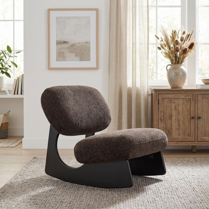 Chaise d'appoint à bascule Hartford, 1, Dark Brown