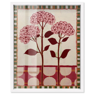 Décoration murale Rustic Bloom II Shadowbox par Art Remedy, cadre blanc, 24 x 30