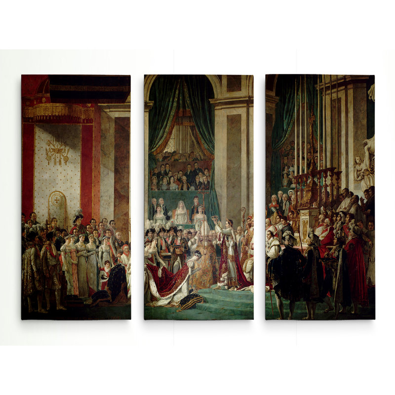« the consecration of the empereur napoleon », reproduction de peinture à l’acrylique à multiples images sur toile tendue de galerie
