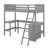 Twin-Sized Loft Bed With Integrated Shelves & Study Area, Including Workstation-773283126