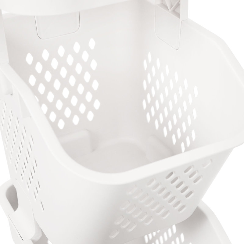 Multi-layer Laundry Basket With Wheels, 52" H x 8.30" W x 15.10" D