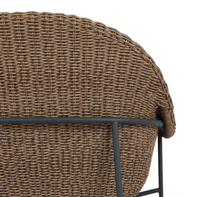 Suerte Outdoor Chair-Faux Black Hyacinth, Arashi Salt