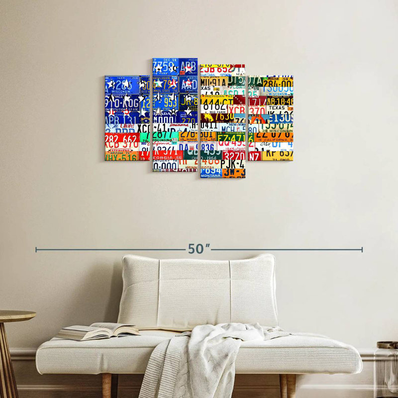 Scrap Flag, 22" H x 36" W