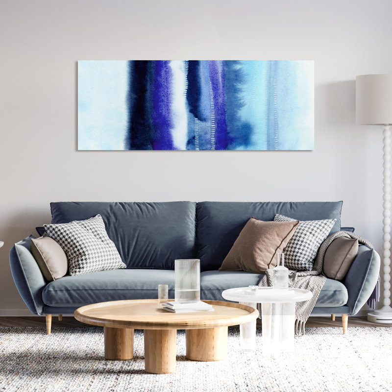 «Shore Break Abstract A», reproduction d'art graphique sur verre sans cadre