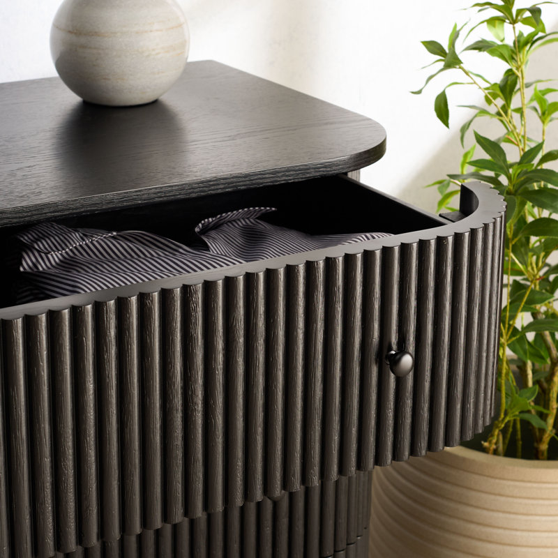 Commode 6 tiroirs Shelbie, Noir