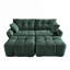Canapé 2 places avec 2 repose-pieds et coussins décoratifs-1537446120