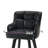 26''H Upholstered 360°Swivel Counter Height Bar Stools, Wood Legs Kitchen Island Chairs-211219933-210338530