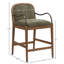 Tabouret de bar rembourré en tissu vert Hertford-109223556