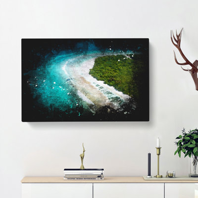 Maldives Beach - Wrapped Canvas Painting
