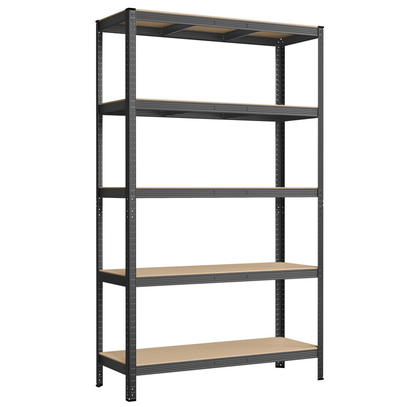 Kris Metal Height -Adjustable Shelving Unit, 200cm H x 60cm W x 120cm D, Grey