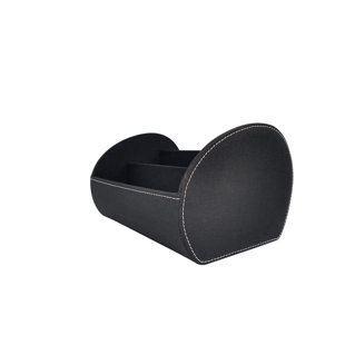 Faux Leather Desk Organiser