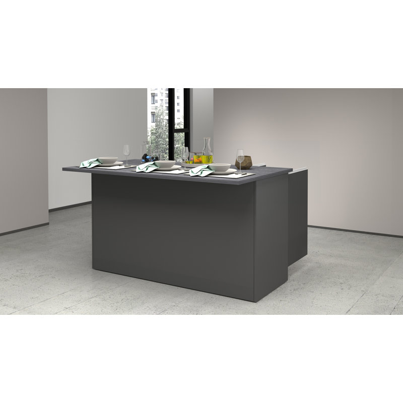 Pameal Wood Kitchen Island, Grey, Grey