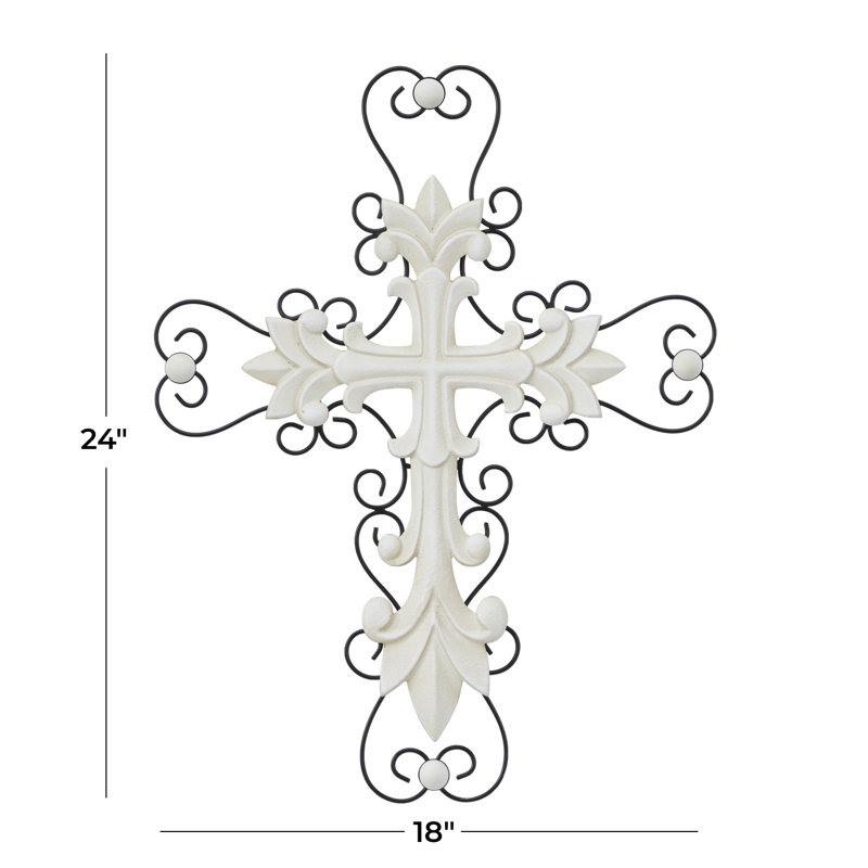 Traditional and Religious Crosses Wall Décor, White