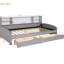 Lit plateforme tapissier simple gris - Revêtement en velours, nombreux espaces de rangement, avec-569648629