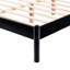 Structure de lit double en bois avec tête de lit moelleuse, cadre gris et noir-1230844209