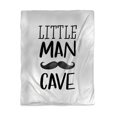 Little Man Cave Duvet Cover | Monochrome Motivational Decor