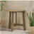 Outdoor Half-Round Folding Acacia Wood Bistro Table, Grey Finish-959277428