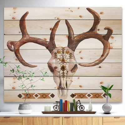 « real cerf antler », impression