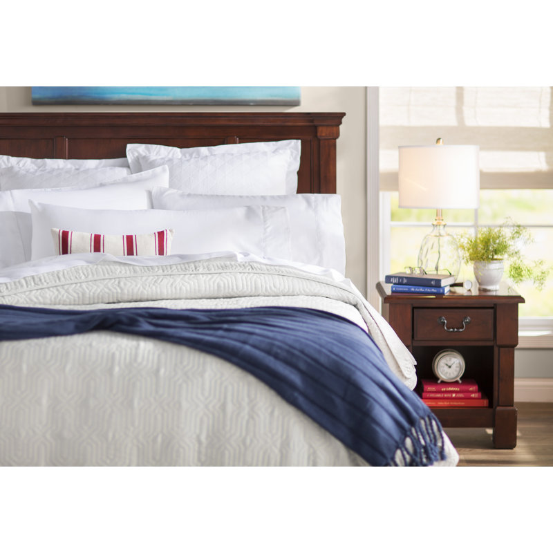 Allbritton 52" H Solid and Manufactured Wood Panel Headboard, Rustic Cherry, King / California King