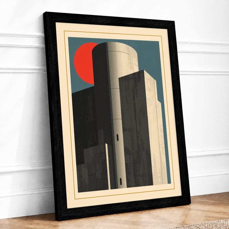 Urban Geometry Industrial - Framed Print, A4 - 29.7 x 21.0 cm, Black