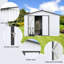 Remise de rangement extérieure 10 pi x 12 pi - Structure de jardin en métal à l'abri du soleil