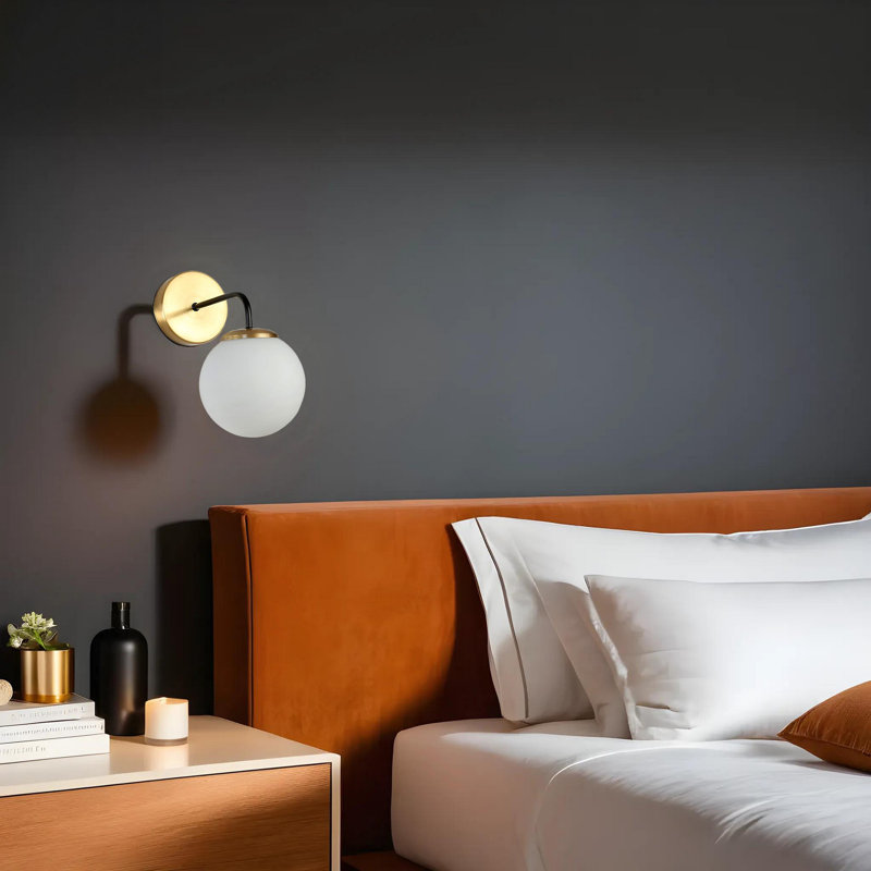 Lampe murale Chuan, Doré, Blanc